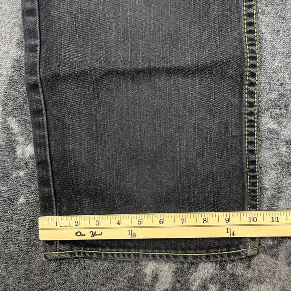 Levi's Real Loose Type 1 Men's Black Jeans 33X32 (33X30.5) Baggy Wide Leg  Y2K - Picture 7 of 13
